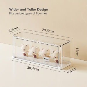 Popmart Display Box Molly Display Case Acrylic Display Shelf Stackable In White color Base