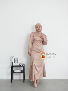 Feodora fashion / Maxi Naura / dress gamis lebaran / fashion muslim / gamis kondangan (GOOD QUALITY)