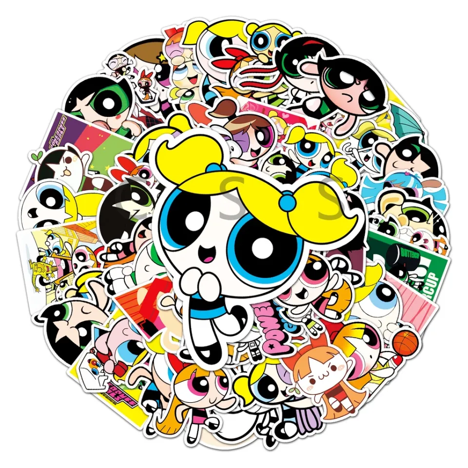 CSS 50Pcs/Set The Powerpuff Girls Graffiti Waterproof Sticker Cartoon DIY  Cute Decorative Stickers | Lazada PH