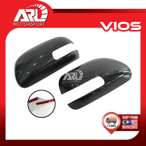Toyota Vios XP90 NCP93 Belta Dugong 2nd Side Mirror Carbon Cover Rearview Mirror Wing Cover For Vios (2007-2012) ARL Motorsport Car Accessories