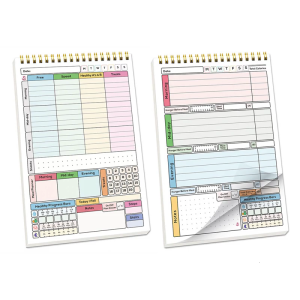 A 5 Habits Trackers Notebook Habits Journal with Spirals Binding Daily Habits Trackers Calorie Planner Schedules Notepad