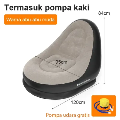 NLS [PROMO] sofa angin santai free pompa kursi santai dengan sandaran kaki