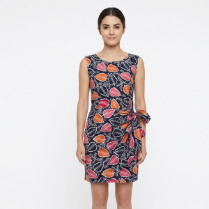 Exclusive Wraps Ribbon Bow Dress - ( Size M ) - 100% Genuine Handmade Batik - Hand-Stamped