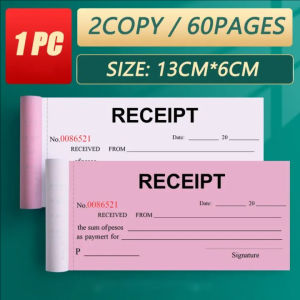 50/60 pages 2/3 copy Receipt for business with control number duplicate carbon paper business delivery note