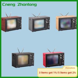 Cneng DollHouse Miniature ornaments Mini retro TV toy ornaments