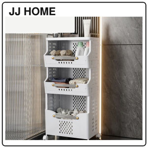 【JJ HOME】Movable Laundry Storage Rack Integrated Space-Saving Laundry Basket Laundry Basket with Wheels