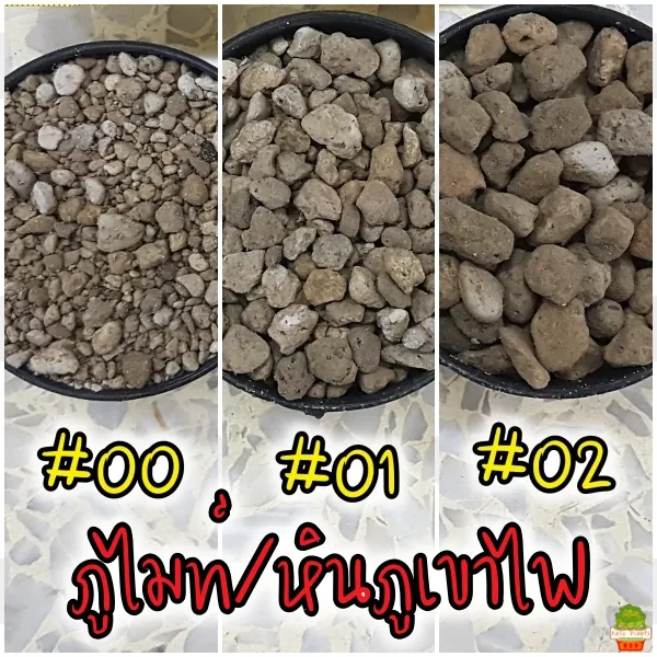 หินภูเขาไฟนำเข้า เบอร์ 00, 01, 02 คุณภาพสูง สำหรับสารอาหารพืช