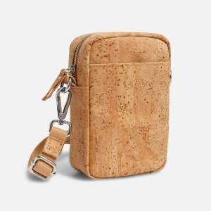 Corkor Vegan Cork Crossbody Pouch Vertical Black | Leather Porch Sling Waist Bags Fanny Pack For Man Men Beg Silang Pinggang Kulit Lelaki 斜挎包男女