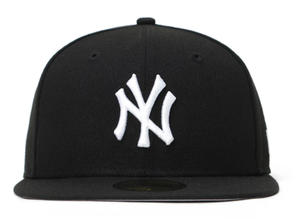 New Era New York Yankees Basic 59Fifty Fitted Cap Hat Black/White 11591127