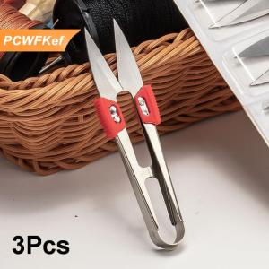 【PCWFKef】 3 6 cái kéo sợi chữ U kéo cắt sợi thép không gỉ Kéo cắt may kéo thêu chữ thập kéo cắt