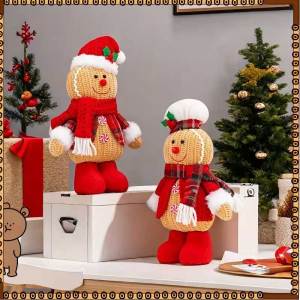 Creative Christmas Gingerbread Man Plush Toy Christmas Home Decoration Handicrafts Party Decorati Children Gifts