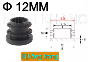 (COMBO 5) Nút bịt ống trong inox/nút bịt ống tròn/Cao su bịt ống trong/ đầu chụp ống sắt tròn trong