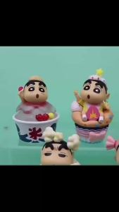 Crayon Shin-chan Food Series Figurine: and Popcorn Designs Anime-Style Desktop Collectible Model
