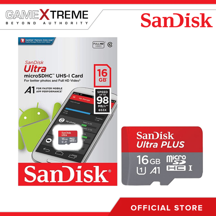 SanDisk Ultra SDSQUAR 16GB A1 Micro SD Card (Speed up to 98MB/s