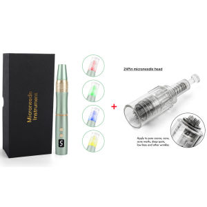 Electric Microneedling Pen Wireless Derma Pen Remove Scars Skin Rejuvenation Beauty Instrument LCD Screen 6-speed Derma Rolling