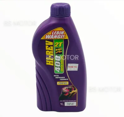 (100% ORIGINAL) HI-REV 400 2T 1LITER (API TV) MINYAK 2T HIREV