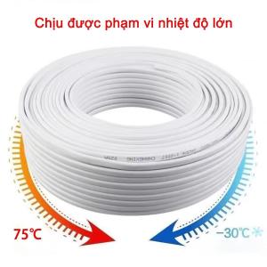 100 mét 50 mét Dây điện 25 4 mm vuông linh hoạt Dây áo khoác trắng gia đình Dây song song lõi đôi