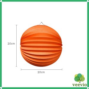 Veevio โคมกระดาษ ขนาด 20cm ตกแต่งเทศกาล โคมจีนพับได้ chinese lantern