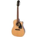 Epiphone AJ-100CE Cutaway Acoustic Electric Guitar With Pickup Natural (AJ100 AJ100CE). 