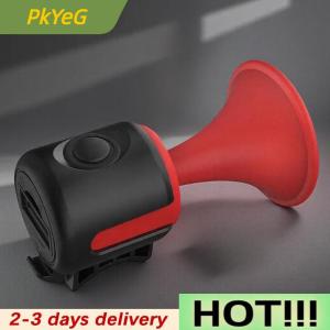 PkYeG Bicycle Bell Electronic Horn Loud Warning Sound ABS 120db Safety Electric Bell IPX4 Speaker Alarm Ring For Scooter Road Bike
