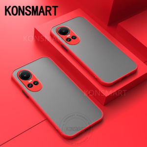 Konsmart Ốp lưng cho OPPO RENO 10 10pro 10pro + 5g Vỏ bảo vệ điện thoại ống kính máy ảnh reno10pro Ốp lưng bằng nhựa PC mờ trong suốt sang trọng reno10proplus