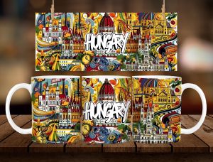 * 1 PC MUG WITH BOX * HUNGARY MUG DESIGN 11oz with BOX SOUVINER 1PC MUG ONLY