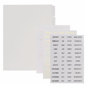 EDDY SONG Creative Transparent Separator Page for A5/A6 Notebook Loose Leaf Notebook Sticker Page Dividers Binder Index Dividers Diary Book Sticker Binder Index Separator