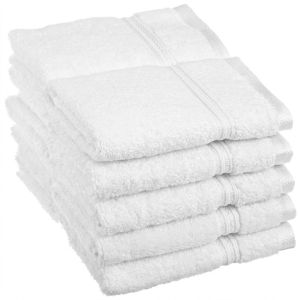 Face Towel. Thin and Thirsty. Absorbent. White.
