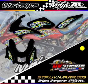 Sticker Striping Ninja RR Sticker Motor Kawasaki Ninja RR Variasi Transparan UV - RON Design
