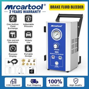 MRCARTOOL F118 Car Brake Fluid Bleeder 12V Pulse Brake Fluid Oil Exchanger 110V/220V Automotive Brake Fluid Extractor Oil Pump Machine Electric Pulse Vacuum Transfer Pump Clean The Pipeline