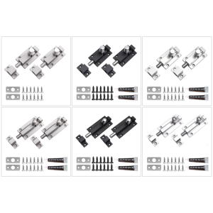 Stainless Steel Door Window Bolt Reinforced Locking Mechanism For Cabinets Fence Home Safety Protecting