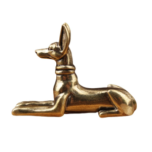 Brass Dog Shelf Decors Accent Sitting Dog Figurines Tabletop Centerpieces Home Decorations Retro Dog Decorative Objects