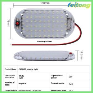 【feitong】🚕🚕【HOT SALE】 1Pcs Car Ceiling Indoor Interior Lamp For Motorhomes Led Bars 12v-85v Led Car Universal Roof Bars Car Reading Light Trunk Light