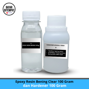 Epoxy Resin Bening Clear 100 Gram dan Hardener 100 Gram | resin epoxy bening
