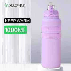 1000ml large capacity vacuum tumbler outdoor sports stainless steel portable leakproof tumbler