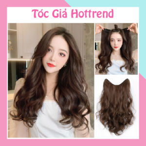 Tóc giả nữ kẹp chữ U / Tóc giả kẹp U dài 55cm kèm ảnh thật xoăn bồng bềnh làm dày tóc cực đẹp Qiqishop