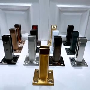 304 Stainless Steel Glass Pool Fence Clip Floor Glass Holder Clamp Stand Fixed Fittings Clamp