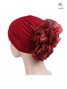 ArietesCare Elegant Floral Chemo Cap Head Wrap Scarf - Polyester Muslim Headwear Beanies