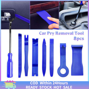 [Fast Delivery] 8Pcs Car Pry Removal Tool Trim Removal Tool Kit Auto Car Radio Panel Door Clip Panel Trim Dash Audio Removal Kit