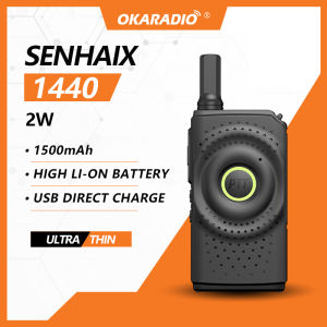 Senhaix 1440 Two-Way Radio 2W Ultra Thin Mini Walkie Talkie Portable 1500mAh High Li-On Battery and USB Direct Charge Original COD