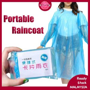 1 Pcs Portable Raincoat Card Waterproof Raincoat Long Transparent Thickened Raincoat Outdoor Travel Emergency