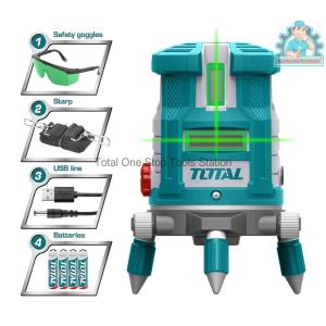TOTAL Self-Leveling Line Laser(Green laser beams) Premium Industrial TOOLS TLL305205