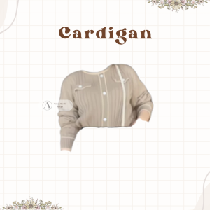 outfit cewek 1 set one set ( Cardigan + Rok Duyung Hitam + Tas Lucu + Kalung Aesthetic ) AM308N