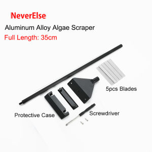Aquarium cleaning tool for fishtank flat sand algae removal Glass Algae Removal Scraper Household cleaning supplies tool Aluminum Alloy Aquarium Fishtank Algae Scraper With Blade Aquatic Water Plant Grass Cleaning Tool Algae Cleaner Kit Set