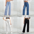 (TUMMY CONTROL) CashewBoy Women Denim Long Pants Straight Cut Jeans High Waist Jeans Denim Trousers Chap Jeans Palazzo Cut Offs Wranglers Loose Wide Loose Stretchable Five Pockets Denim Wanita Seluar Jeans Wanita 女式牛仔裤 (FREE RM 50 VOUCHER). 