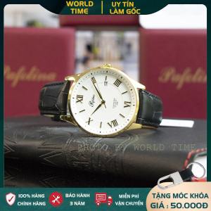 Đồng hồ nam Pafolina 5035M dây da chính hãng Full Box - Kính Sapphire - Chống xước chống nước - Thẻ Bảo Hành 3 Năm