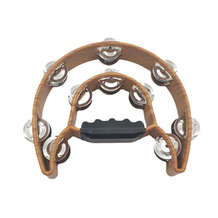 Handbell Clap Drum, Percussion Double Row Adult Tambourine Percussion