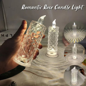 lampu LED lilin kristal flameless electric