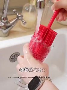 FCkochblume Silicone Long Handle Cup Brush