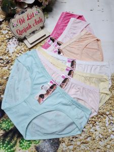 Combo10 quần lót nữ from to thông hơi hoa gấmSize từ 50-60 kg ( 88639) Co giản thoáng mát  - Đồ Lót Quỳnh Anh